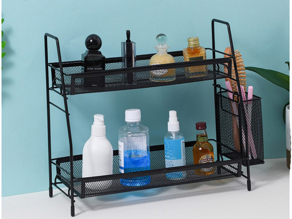 Estante de cocina altillo organizador de cocina de dos pisos con cesta