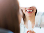 Cosmetic make-up mirror dental hand mirror in tooth shape