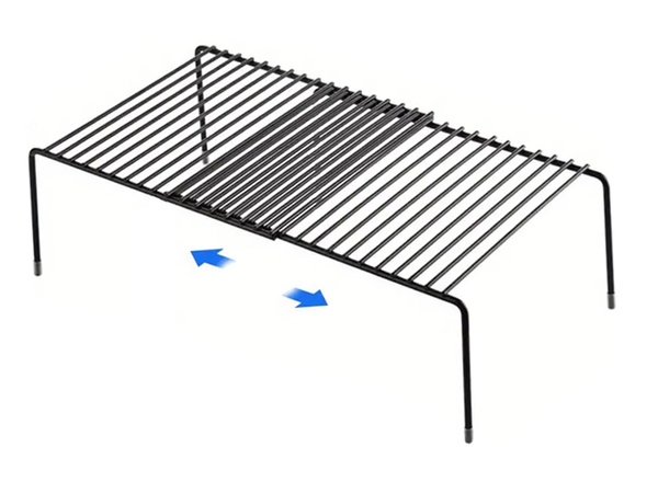 Metallregal verstellbare breite erweiterbar für küchenorganizer schwarz