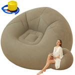 Asiento inflable puf sillón de terciopelo luz suave relajación cómoda