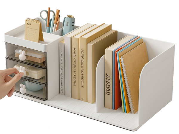 Cabinet organiser desk organiser bookshelves small items drawers