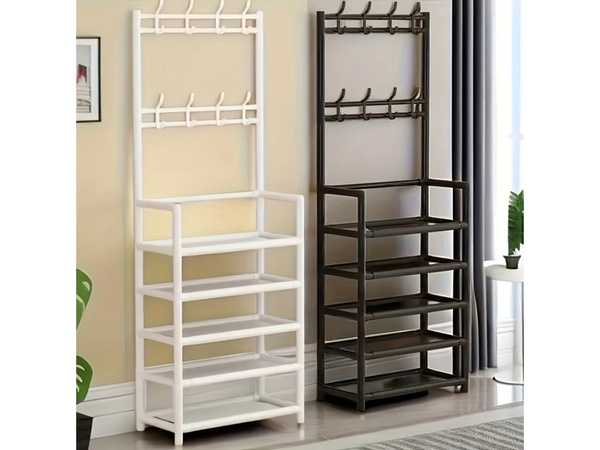 5-stöckiger metall-garderobenständer schuhe handtaschen loft-garderobe