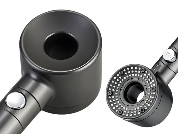 Shower head with 5 modes and replaceable filter, water-saving stop function