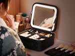 Cosmetic case cosmetic case travel organiser casket led mirror
