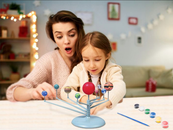 Set de pictură creativă sistem solar model educațional planete 3d