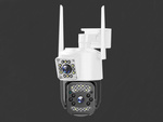 Kamera mit zwei Objektiven, WLAN, Außenbereich, drehbar, WLAN, Bewegungsmelder, IP