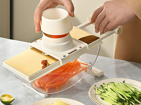 Rallador manual para verduras, cortador multifuncional con 6 cuchillas