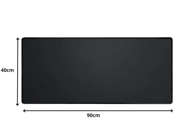 Podkładka gamingowa pod mysz klawiaturę xxl 90x40 cm antypoślizgowa czarna