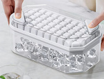 Led ice cube tray 50 cubes with container with buttons and spatula
