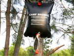 Solar heated camping shower 20l