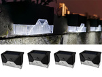 Solar lights 4 pcs led garden for stairs terrace fence dusk sensor