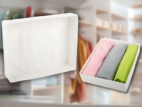Clothes organiser underwear for wardrobe drawer white universal