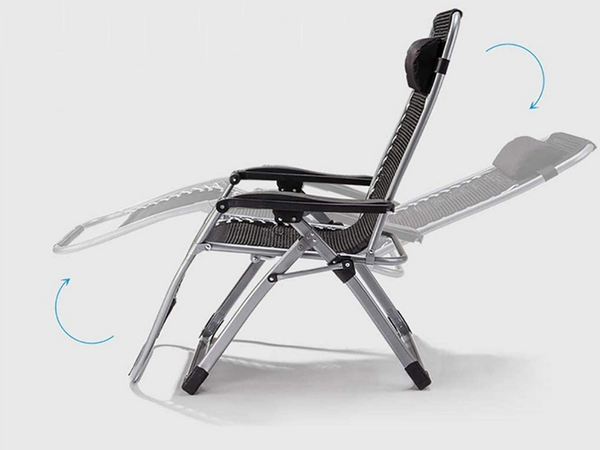 Garden lounger beach folding cushion gravity gravity reinforced