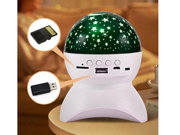 Zvaigžņu projektors nakts gaisma zvaigžņu led skaļrunis bluetooth usb projektors