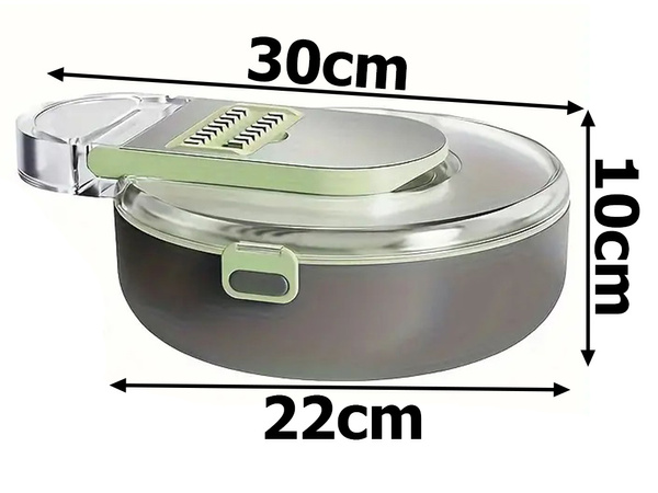 Gemüse- und gemüseschneider, gemüsehäcksler, kohlschneider, 9-in-1-behälter-set