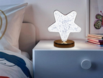 Mesa estrella luz de noche cristal led rgb usb