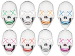 Masque crâne led halloween led lumineux party