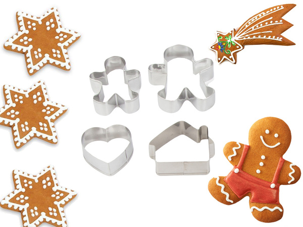 Emporte-pièces pour pain d'épice biscuits de noël 15 pcs. A cuire