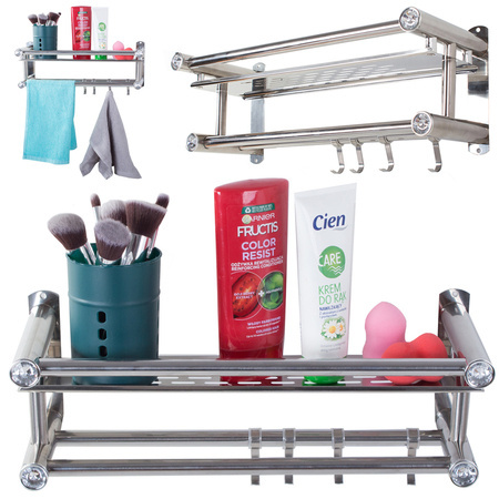 Bathroom shelf hanging shower organiser