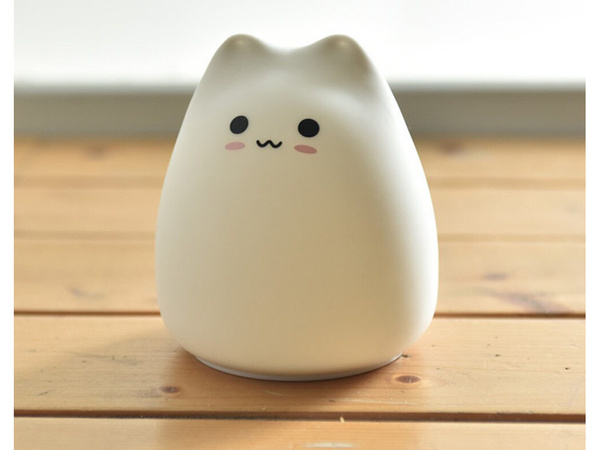 Led nočné svetlo pre deti rgb cat touch silikón
