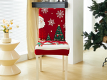 Christmas chair cover, decorative, universal, Santa Claus, with elastic band