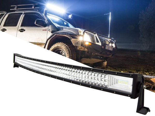 MUNKALÁMPA KERESŐFÉNY 130 CM 192+42 LED SÁV HALOGÉN 675W 12V 24V FÉNYVISSZAVERŐ