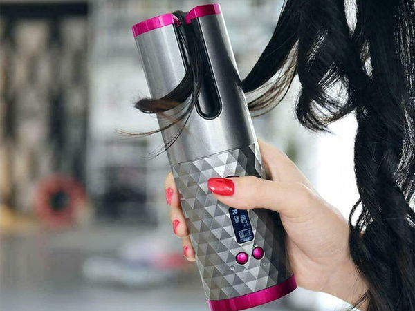 Boucleur de cheveux rotatif automatique à écran lcd