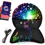 Zvaigžņu projektors nakts gaisma zvaigžņu led skaļrunis bluetooth usb projektors