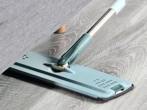 Mop plat cu găleată pliabilă din microfibră perie de curățat podele 2 accesorii