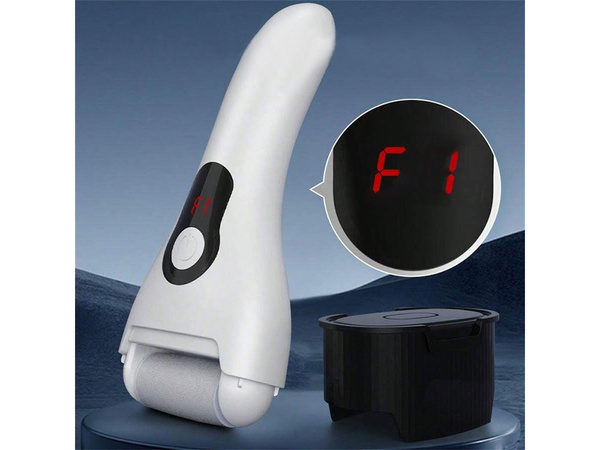 Elektryczny pilnik do stóp pięt tarka pumeks frezarka zestaw 3 rolki lcd