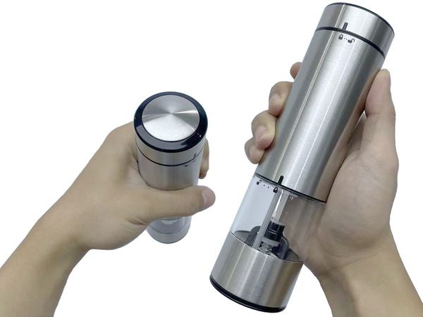 Moulin à sel et à poivre électrique à grosseur réglable