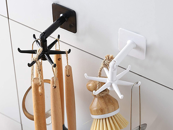 Вращающаяся вешалка и органайзер для кухни и ванной комнаты.