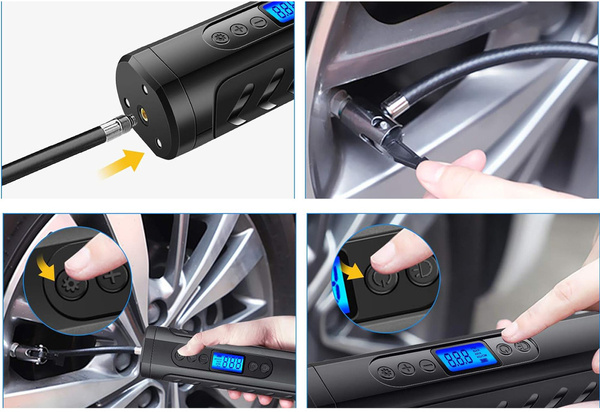Akupump jalgratta auto elektriline kompressor 10 bar lcd