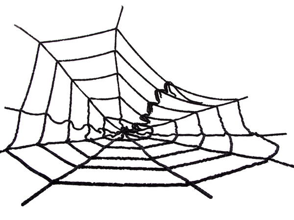 Artificial large spider web black halloween decoration