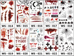 Tatouages halloween faux réaliste lavable temporaire déguisement sang