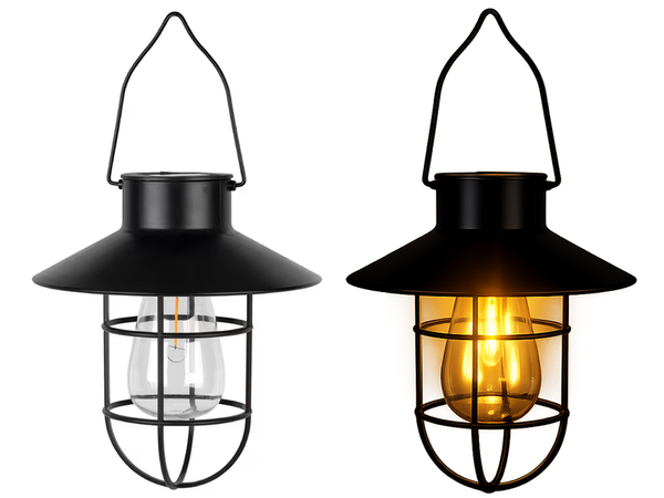 SOLAR HANGING LAMP WITH TWILIGHT SENSOR, WATERPROOF, VINTAGE GARDEN