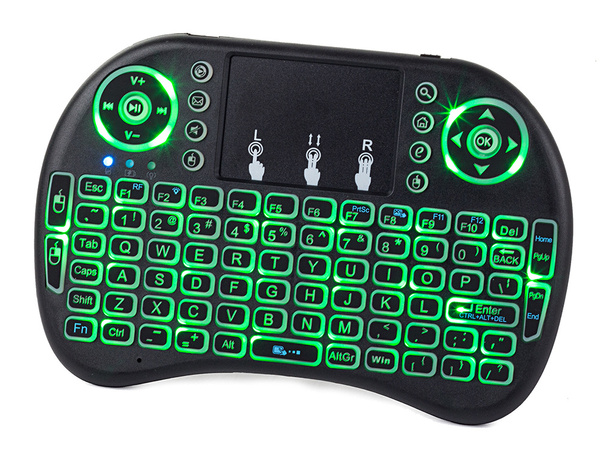 Bezdrátová klávesnice mini osvětlená tv led