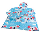 Warmes koala sweatshirt decke übergrösse xxl 2in1 dickes fell weich mit kapuze