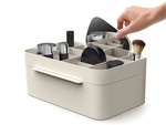 Cosmetics organiser with drawer and mirror