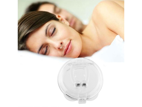 Magnetic clip against snoring nasal snoring