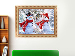 Broderie diamant set bonhomme de neige noël 5d