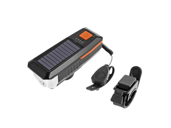 Vordere led fahrradlampe mit horn solar signal lenker