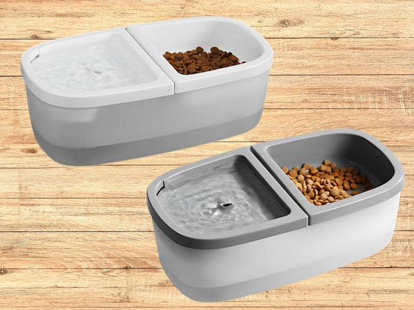 Szökőkút macska tál kutya víz és étel automata itató 2in1 usb