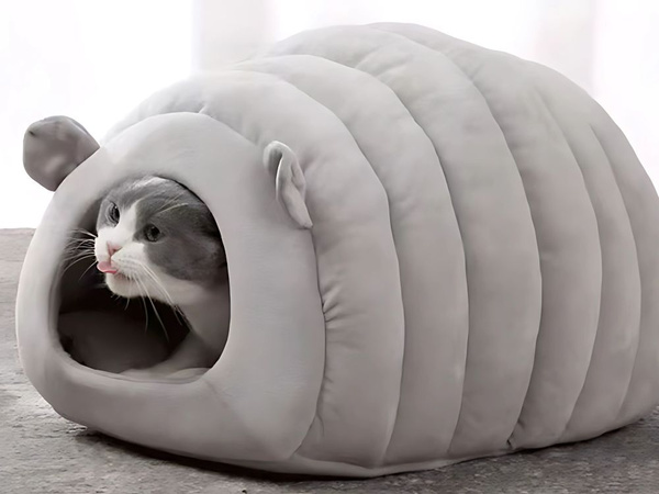 Plīša gulta kokons sunim kaķis mīksts spilvens gultas veļa pūkains