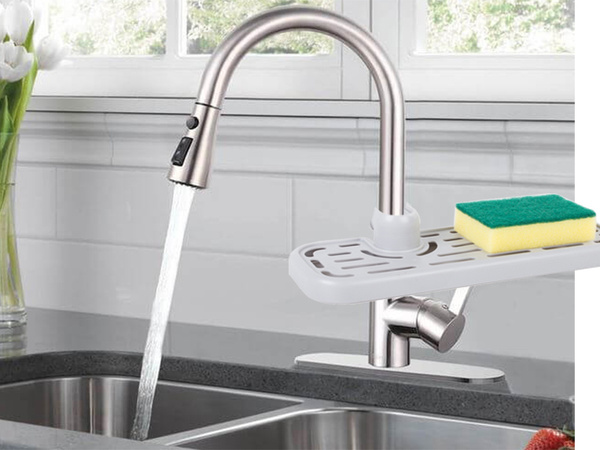 Organizator chiuvetă bucătărie coș robinet raft