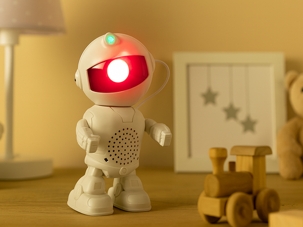 Projektor hvězdy astronaut noční lampka projektor pro děti vesmír hudba