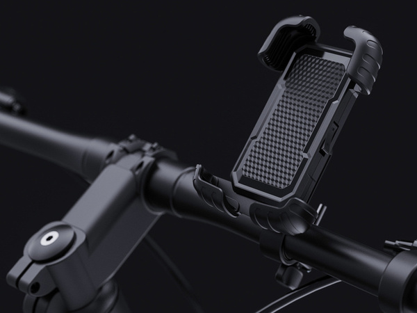 Anti-shock bicycle handlebar phone holder