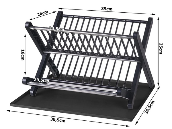Double-deck drainer tray folding tray standing large