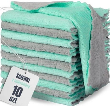 CHIFFONS EN MICROFIBRE 10 PIÈCES (300)
