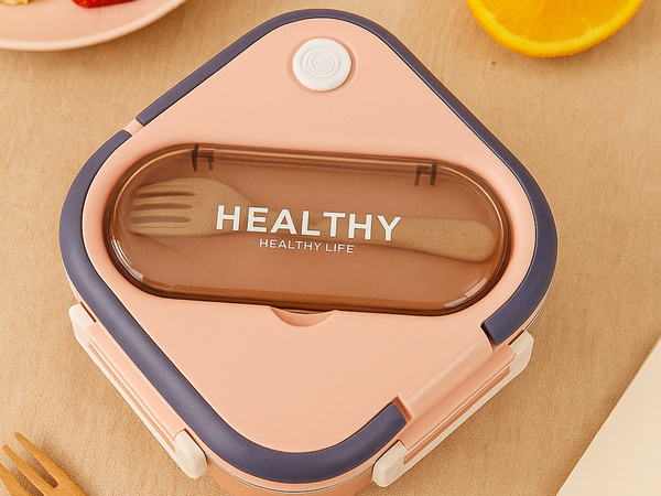 Breakfast box with compartments cutlery container microwaveable lunchbox 1000ml